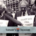 Reform rabbis Alexander Schindler and David Saperstein with civil rights leader Benjamin Hooks at an affirmative action rally in the 1960s.