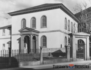 Black and white image of the Touro Synagogue, undated.